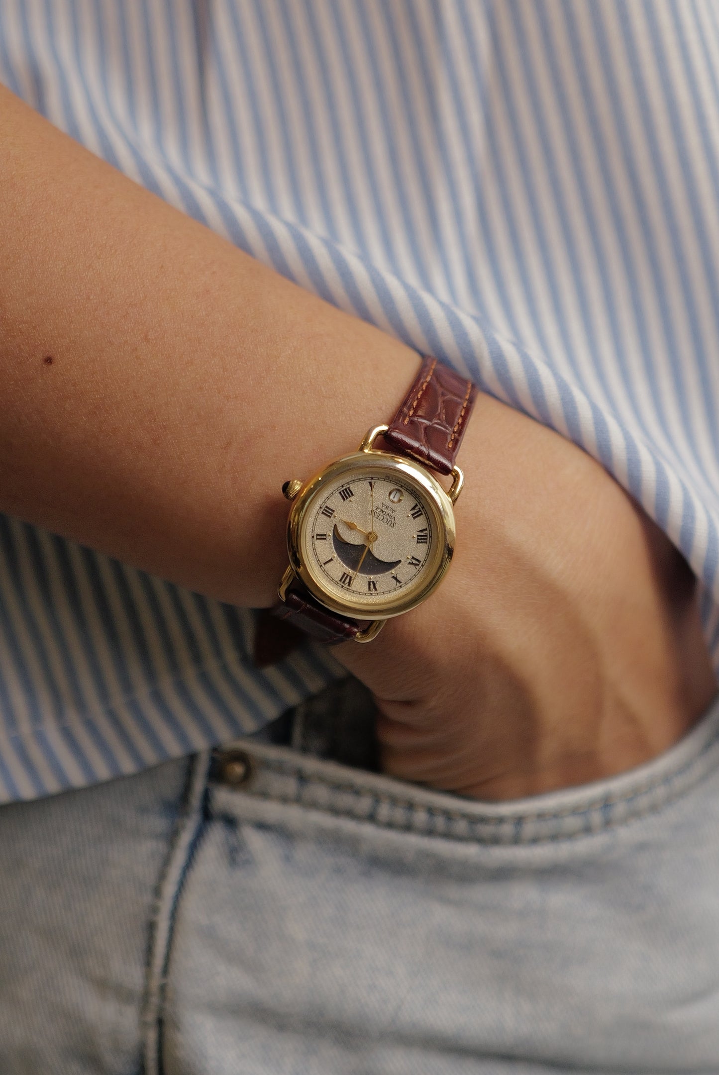 Seiko Alba "Moonphase Pebble" Circa. 1980s