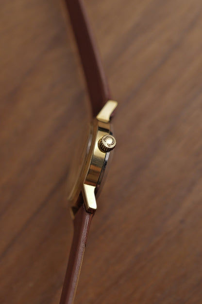 Omega Geneve oval "Linen" Manual winding w/ original buckle