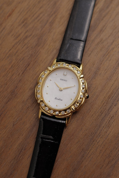 Seiko "Mother of pearl Floral" Diamonds Circa. 1990