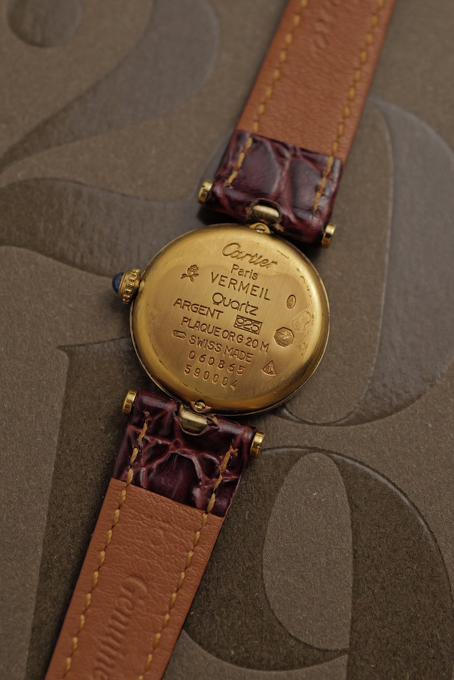 Cartier Vendome "Trio Art-Deco" Lacquer SM Quartz Full set