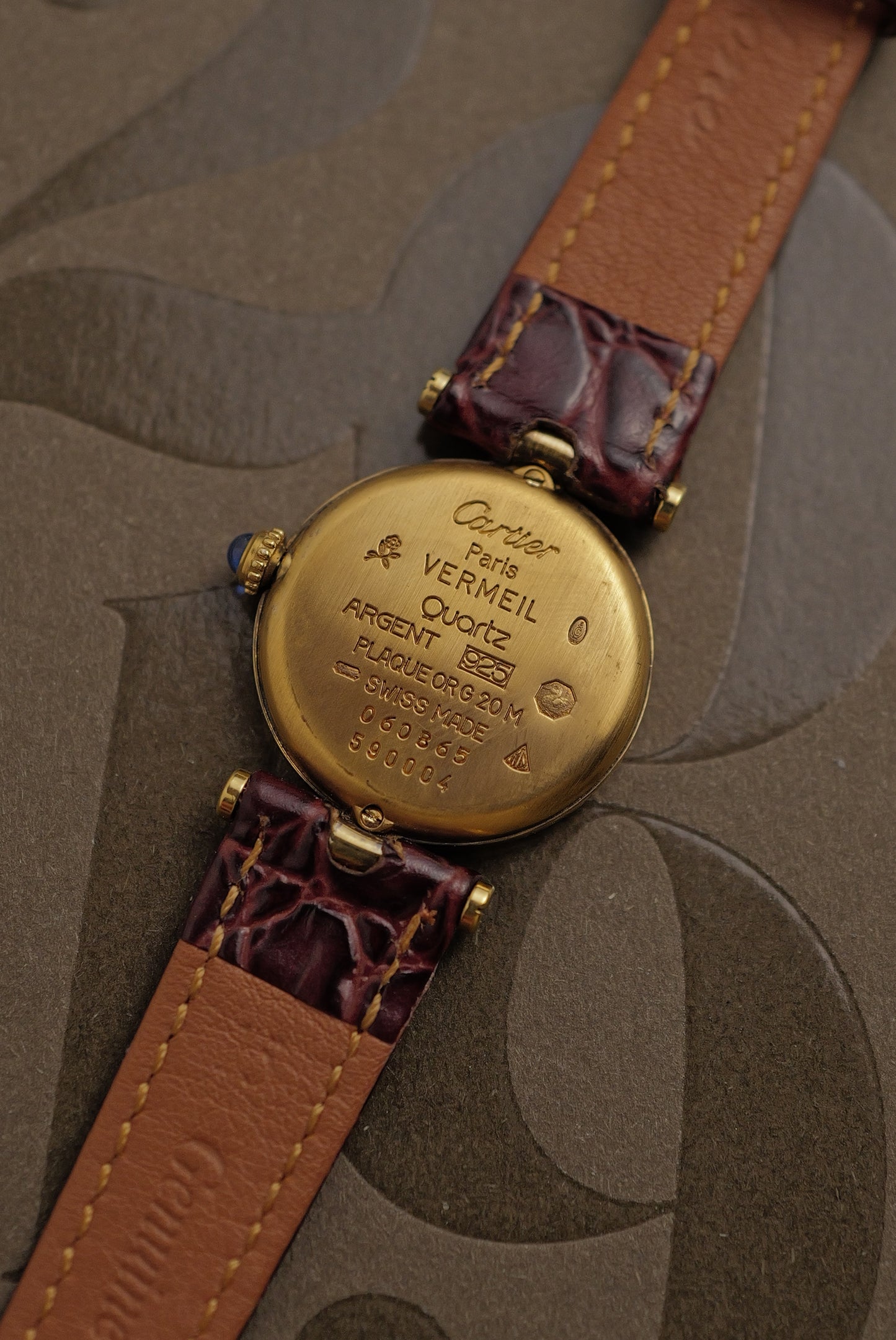 Cartier Vendome "Trio Art-Deco" Lacquer SM Quartz Full set