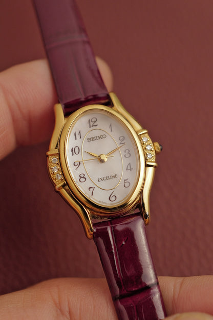 Seiko Exceline Mother of Pearl Diamonds Circa. 1992