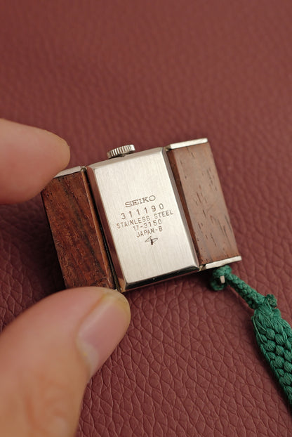 Seiko Pendant  "wood grain TV" Circa. 1973