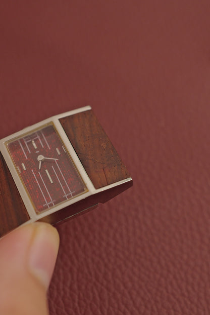 Seiko Pendant  "wood grain TV" Circa. 1973