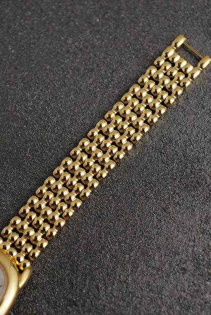 Seiko Ladies "Baignoire" Gold On custom bracelet Circa. 1995