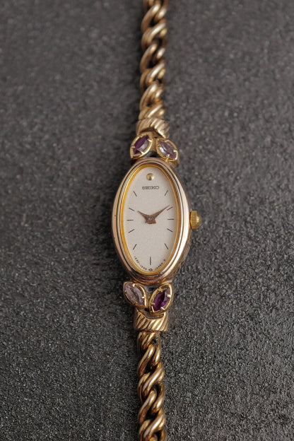 Seiko "Rosevine" in Rosegold Bracelet Circa. 1986 w/ original box