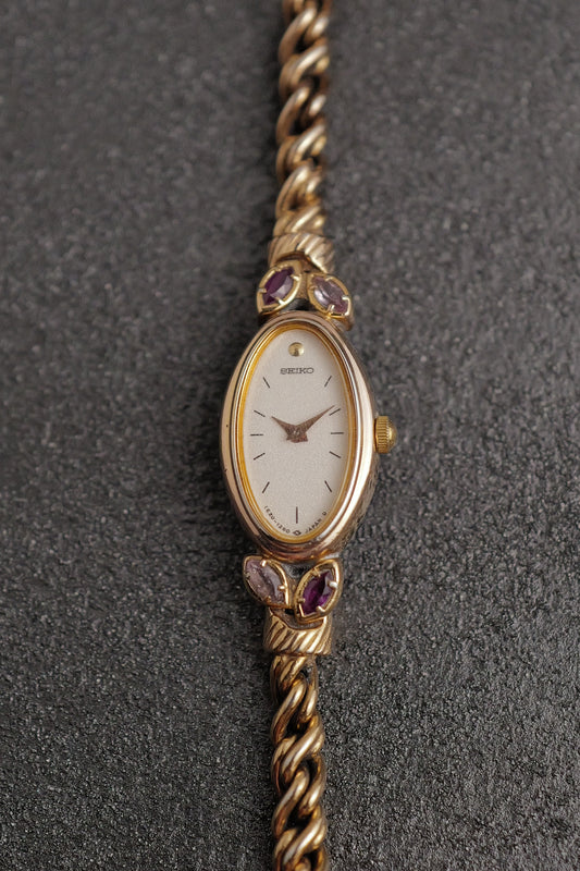 Seiko "Rosevine" in Rosegold Bracelet Circa. 1986 w/ original box