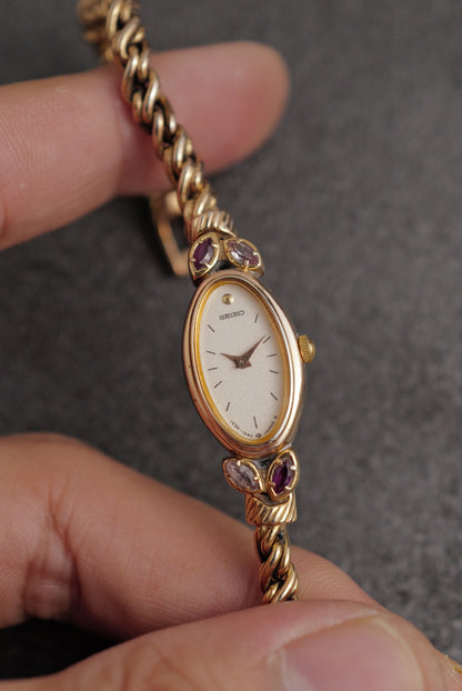 Seiko "Rosevine" in Rosegold Bracelet Circa. 1986 w/ original box