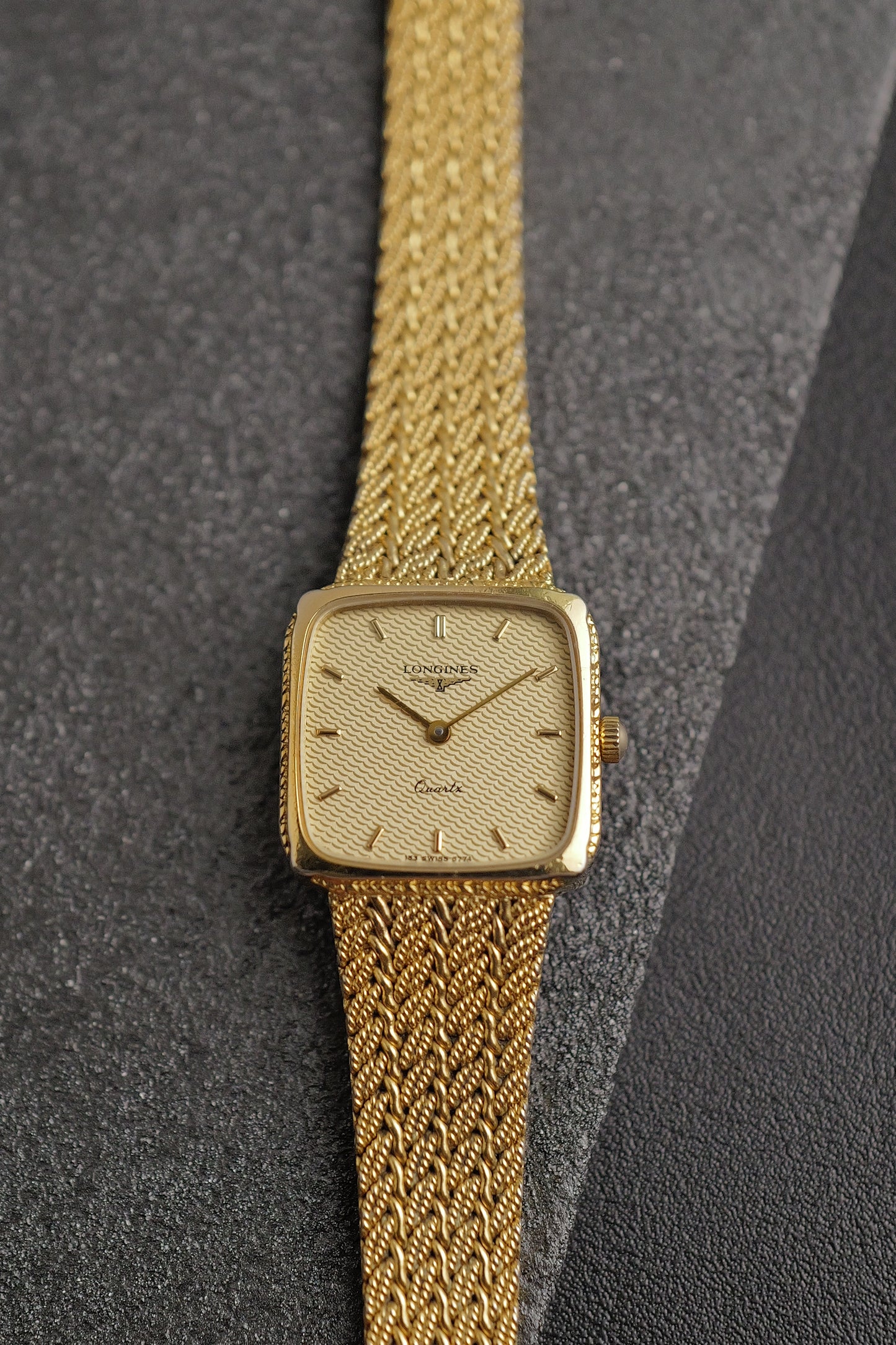 Longines "Square" Integrated Bracelet Circa. 1980s