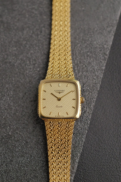 Longines "Square" Integrated Bracelet Circa. 1980s