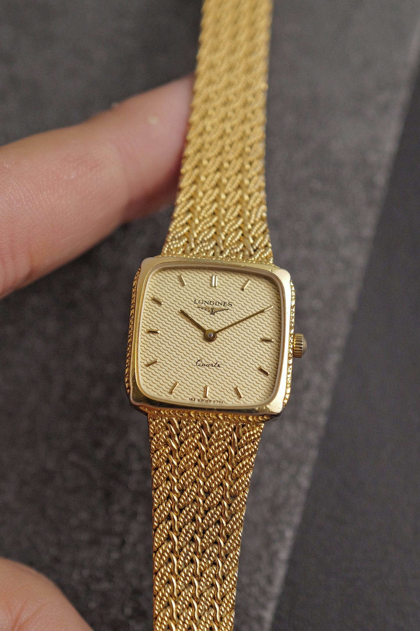 Longines "Square" Integrated Bracelet Circa. 1980s