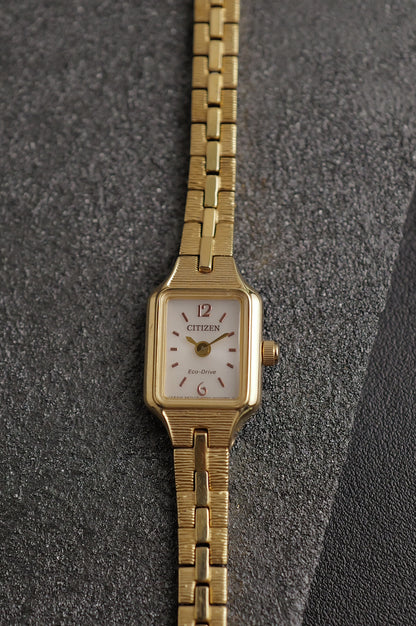 Citizen Mini-Tank Integrated Bracelet Circa. 1990s