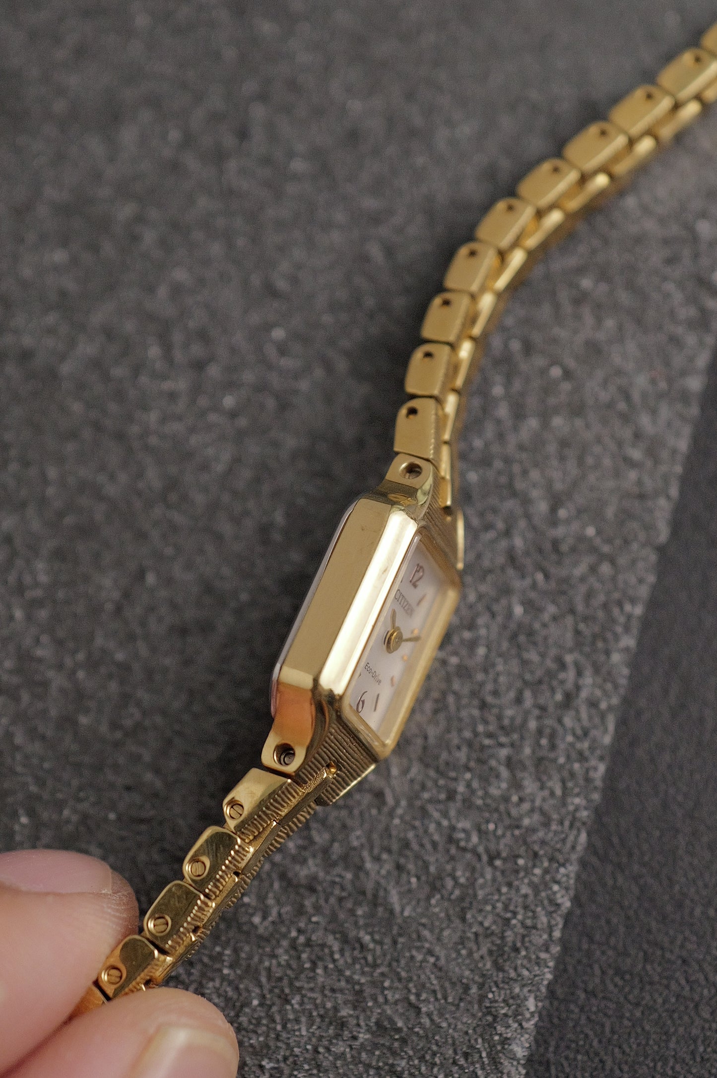 Citizen Mini-Tank Integrated Bracelet Circa. 1990s