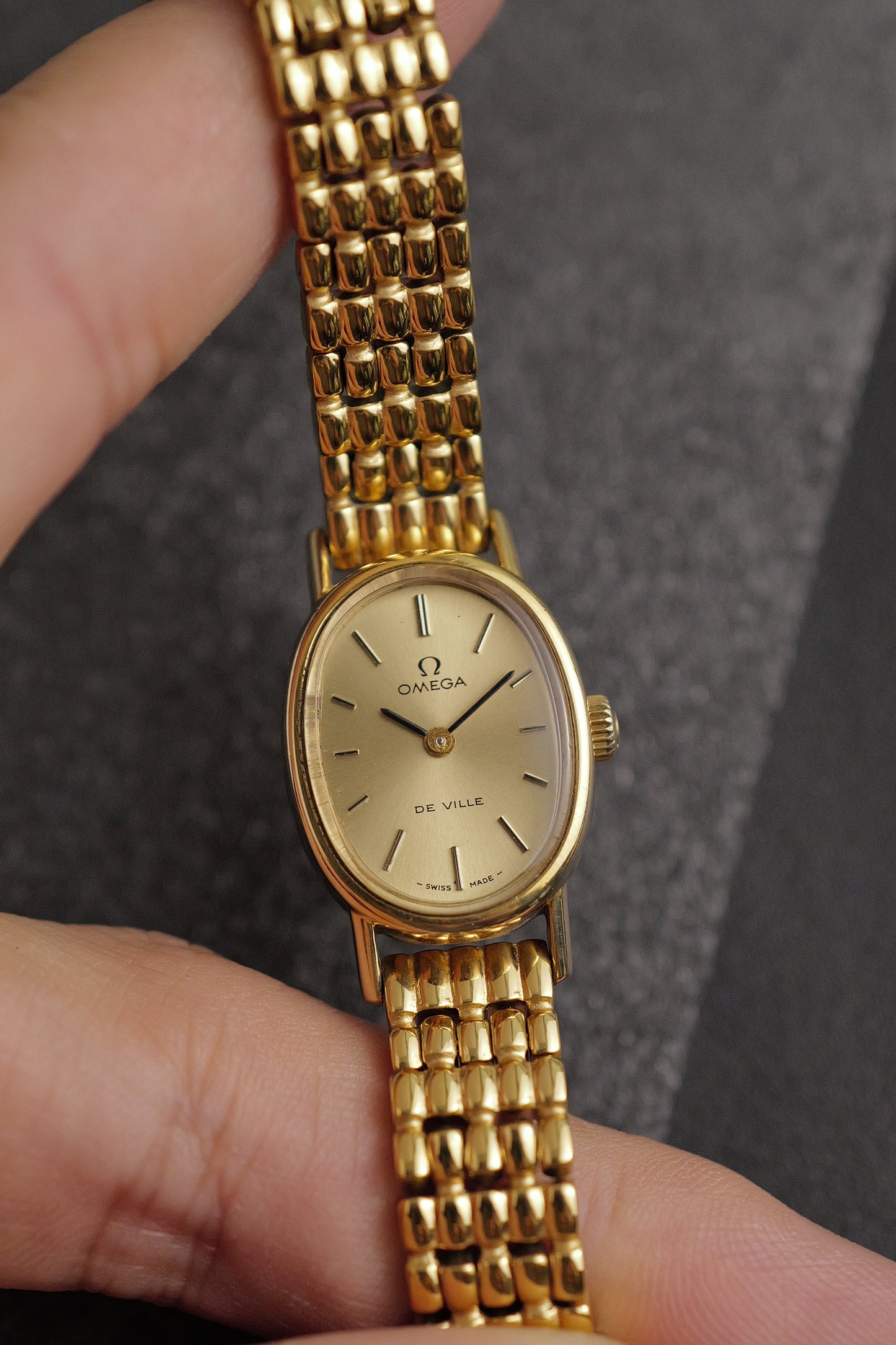 Ladies' Omega Mini Ellipse De-ville with custom bracelet ref 511.0553