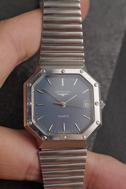 Longines Octagon Blue Tappisserie Circa. 1980s