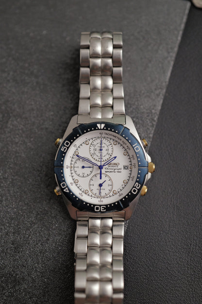 Seiko Sports Chronograph "Blue steel Circa. 2000