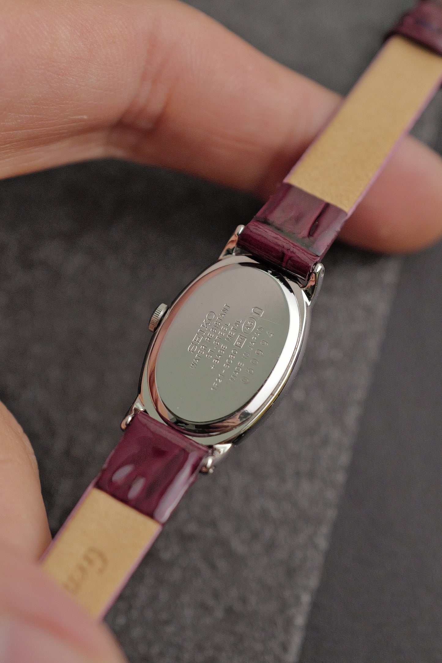 Seiko Ladies "Baignoire" Mini in Pink Dial Circa. 1990