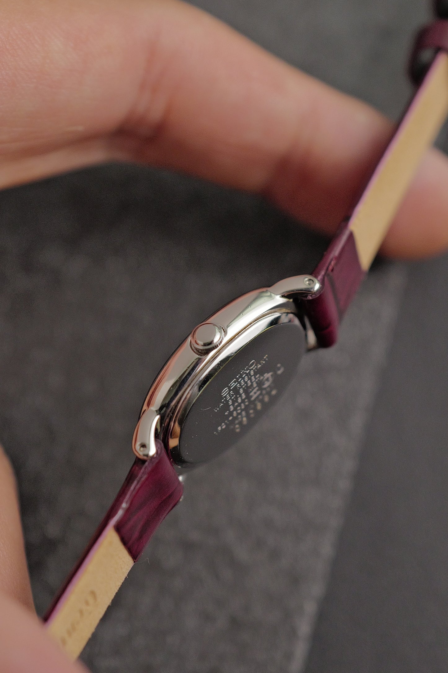 Seiko Ladies "Baignoire" Mini in Pink Dial Circa. 1990