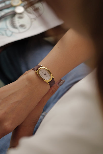 Seiko Ladies "Baignoire" Gold Circa. 1995