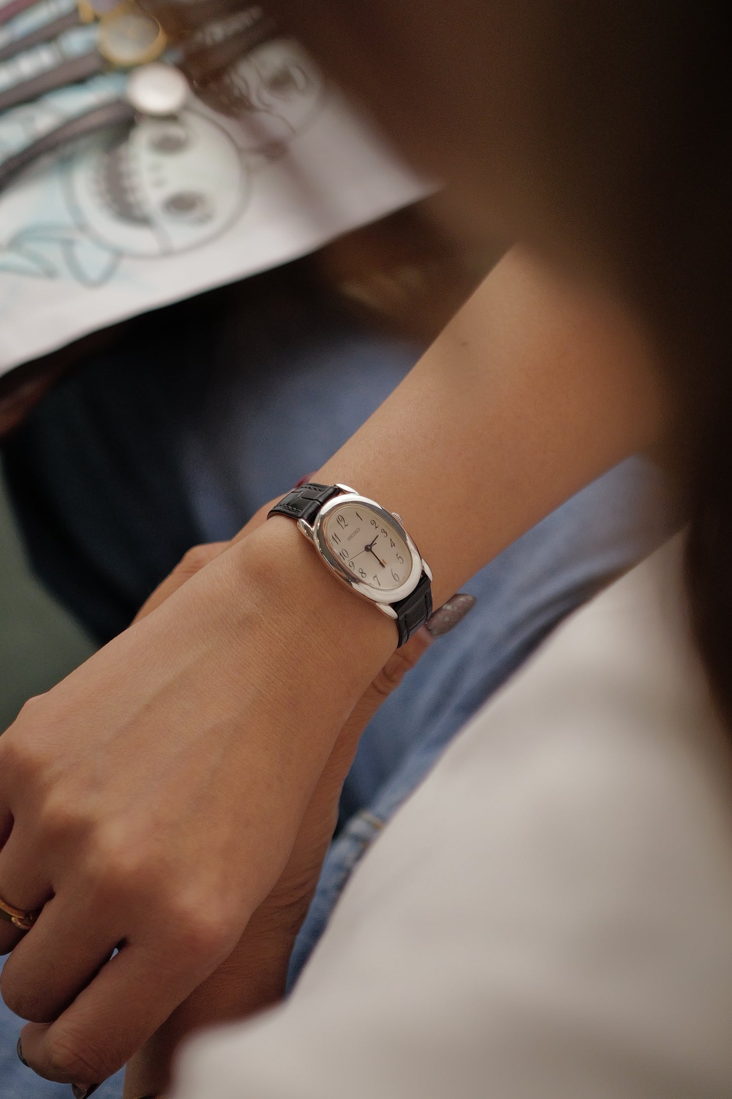 Seiko Ladies "Baignoire" in steel