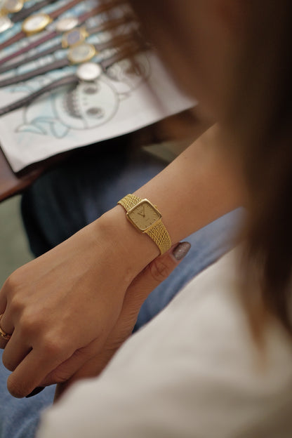 Longines "Square" Integrated Bracelet Circa. 1980s