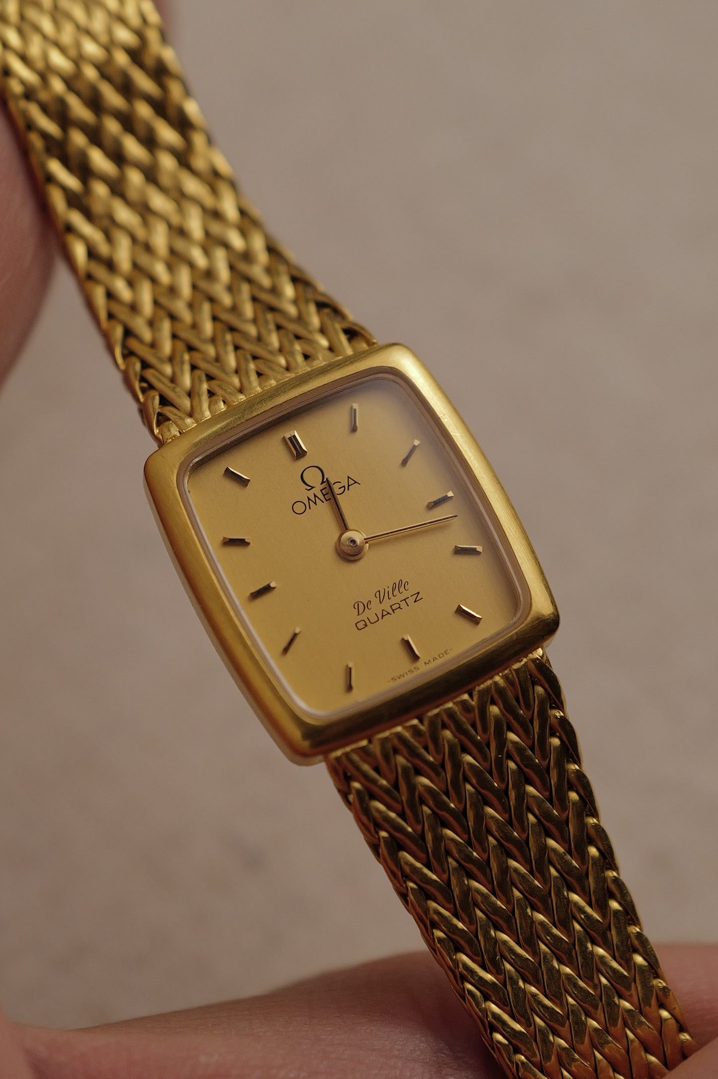 omega de-ville integratred bracelet circa. 1980s