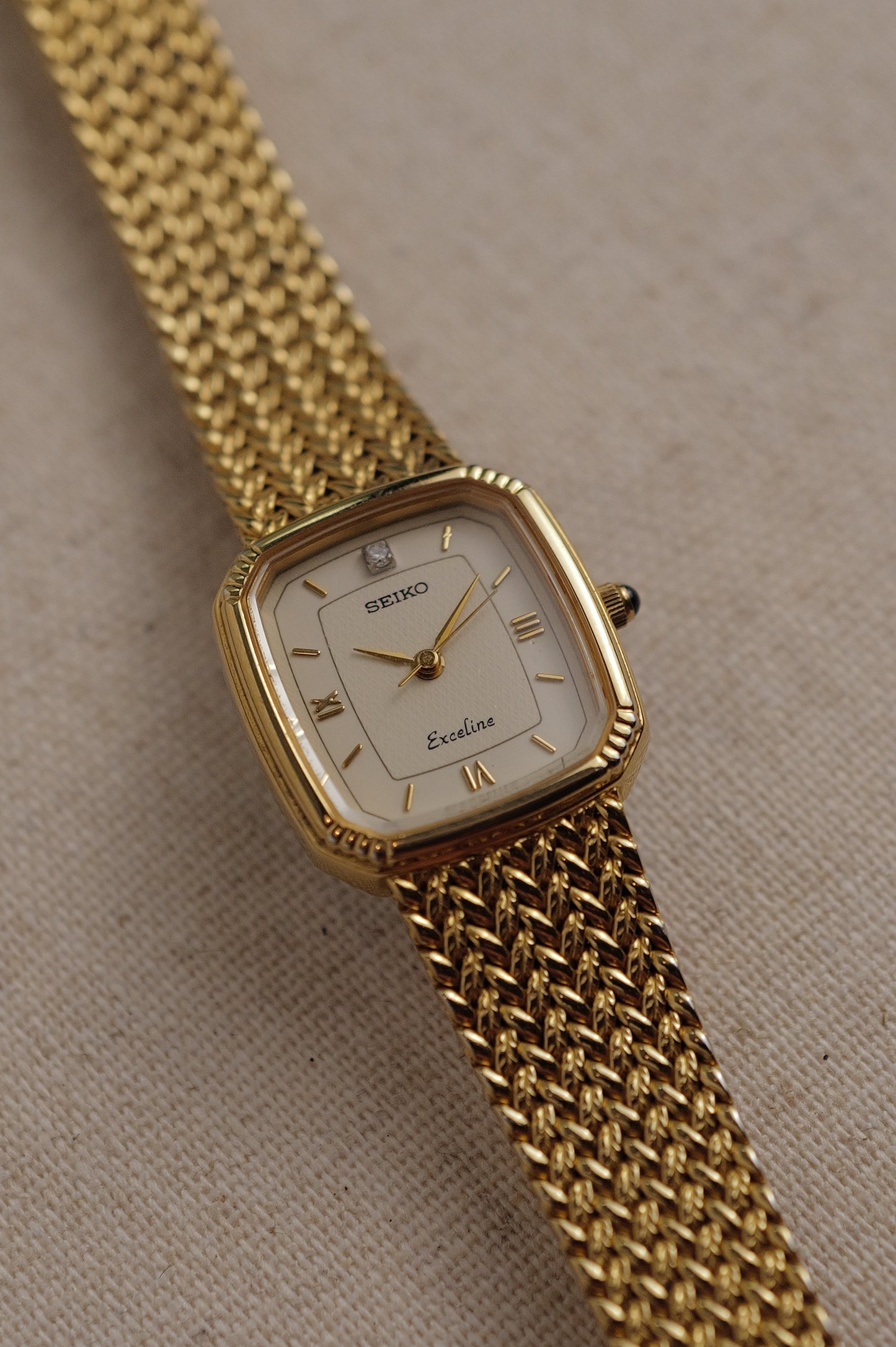 Seiko Exceline "roman sector" in gold Circa. 1991