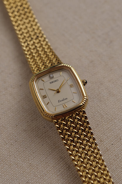 Seiko Exceline "roman sector" in gold Circa. 1991
