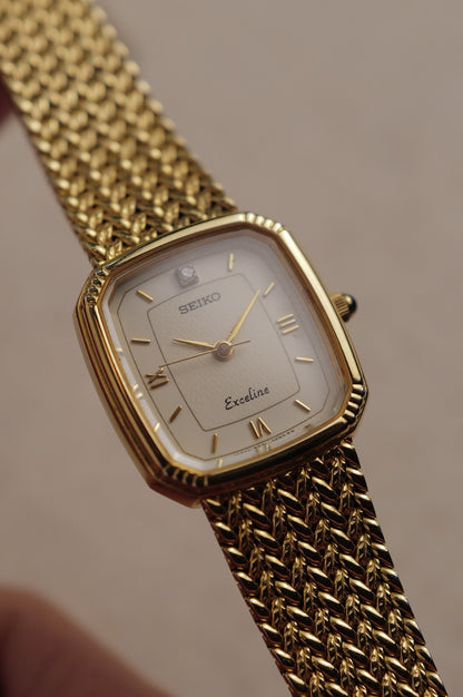 Seiko Exceline "roman sector" in gold Circa. 1991