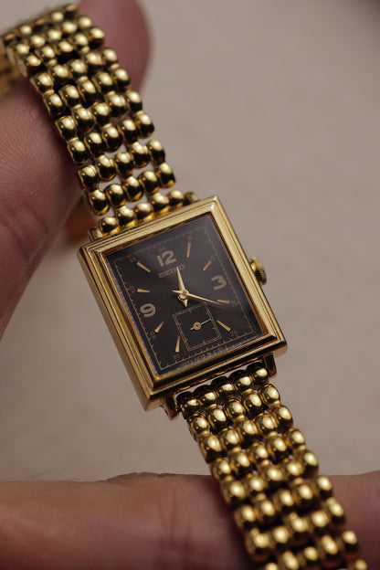 Seiko Art Deco Step Bezel on custom bracelet Circa.1995