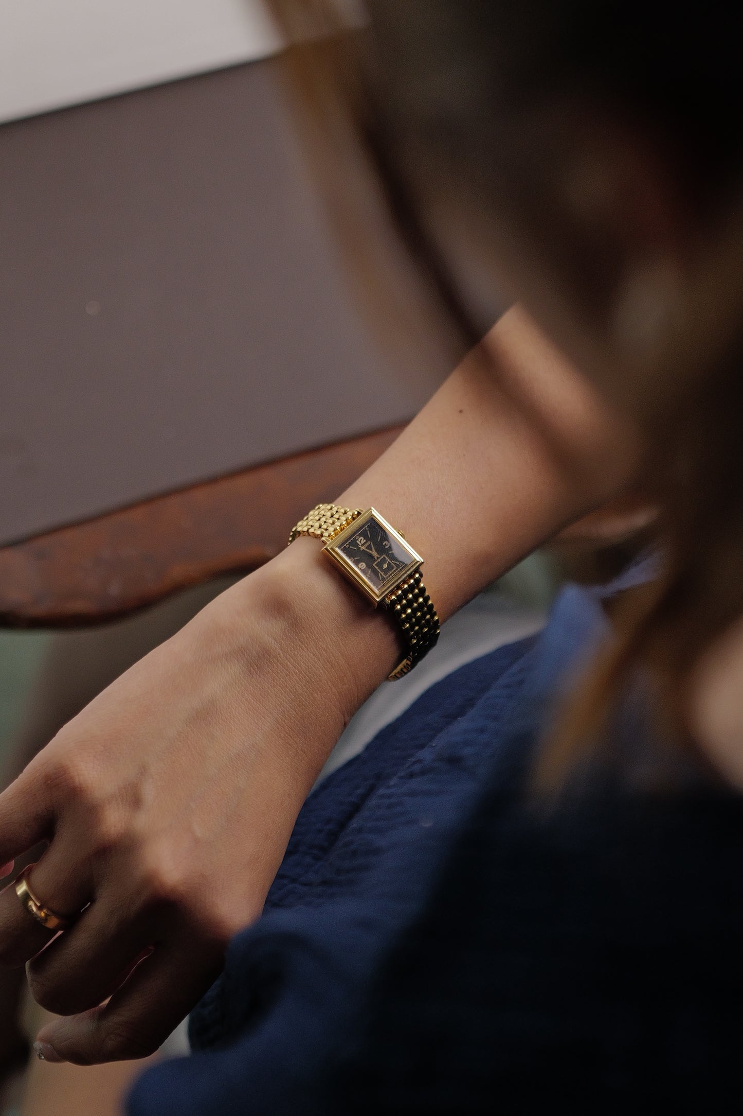 Seiko Art Deco Step Bezel on custom bracelet Circa.1995