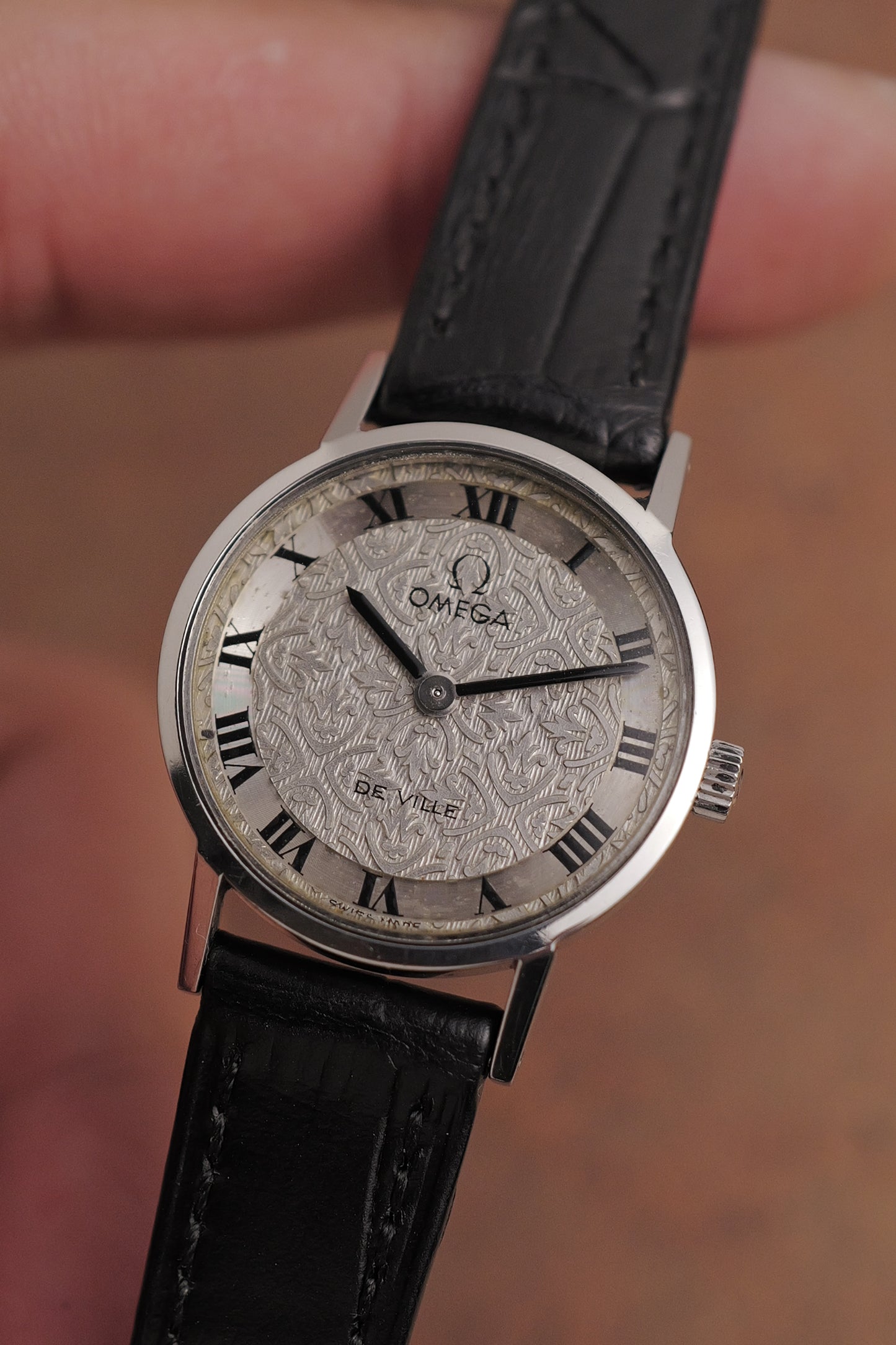 Omege De-ville "Floral" Circa. 1970s in steel