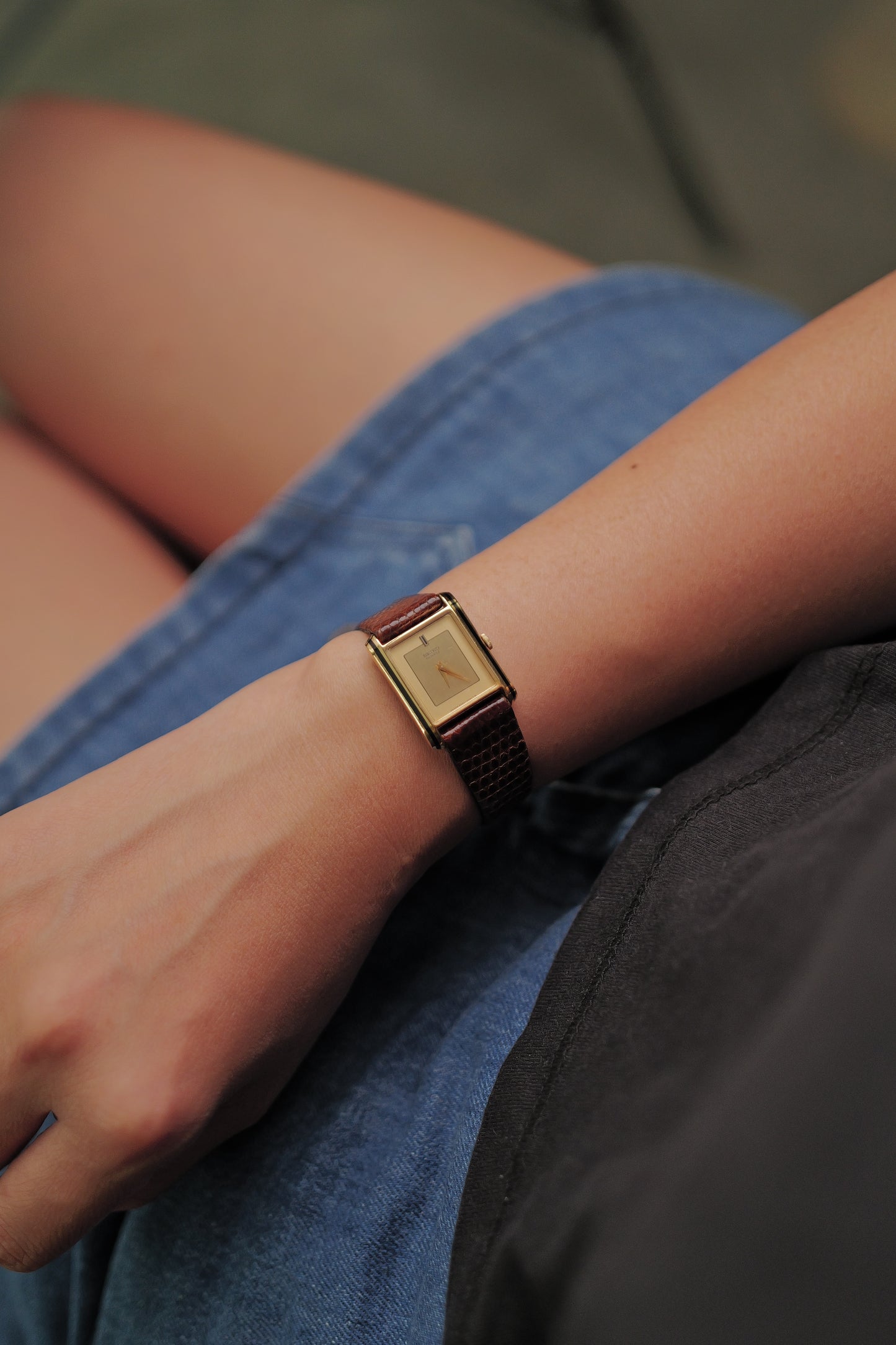 Seiko Tank Art-Deco Lacquer Circa. 1982