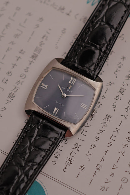 Omega De-ville "Cushion' Linen Dial Circa. 1970s