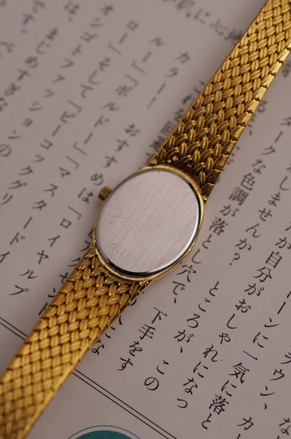 Omega de-ville "mini oval" Linen dial Integrated bracelet