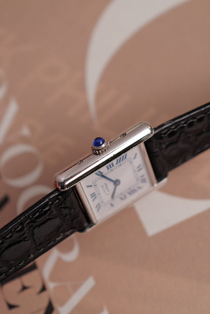 Must De Cartier Tank "Rhodium" Circa. 1980s