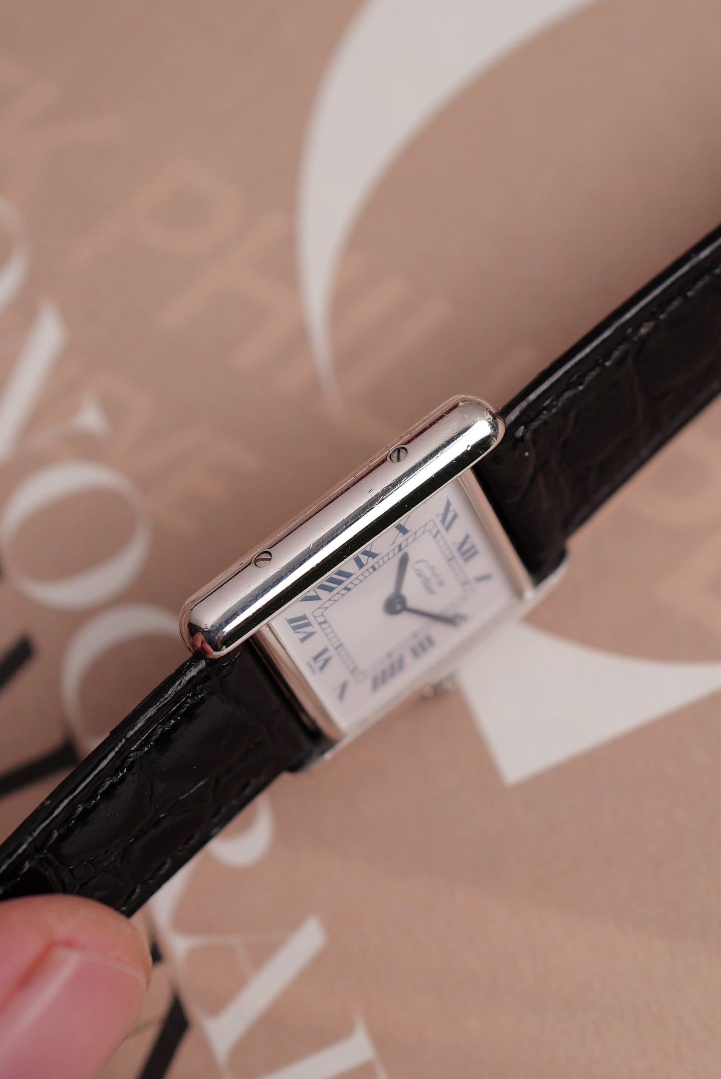 Must De Cartier Tank "Rhodium" Circa. 1980s