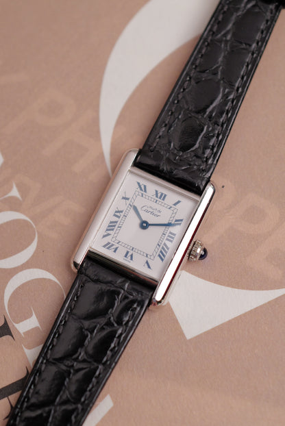 Must De Cartier Tank "Rhodium" Circa. 1980s