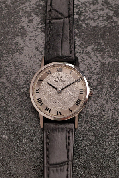 Omege De-ville "Floral Silver steel" Circa. 1970s