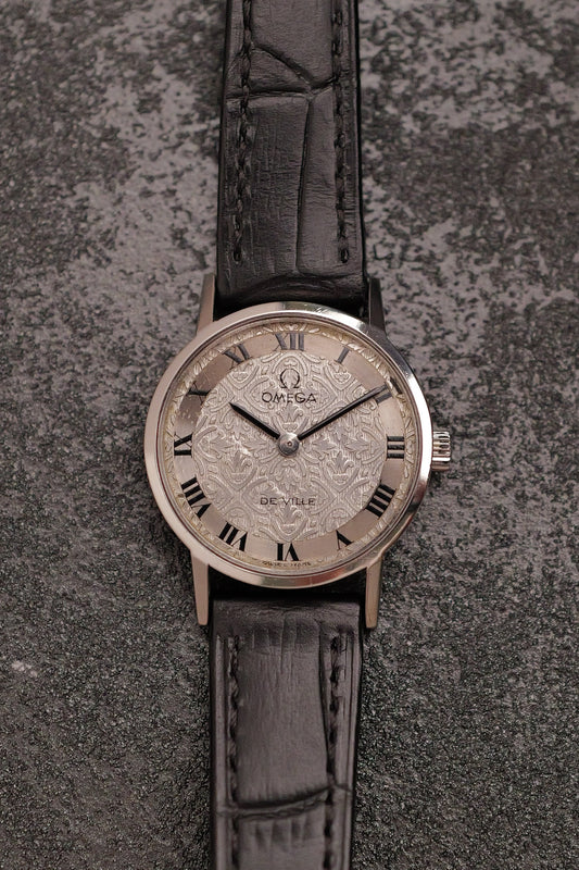 Omege De-ville "Floral Silver steel" Circa. 1970s