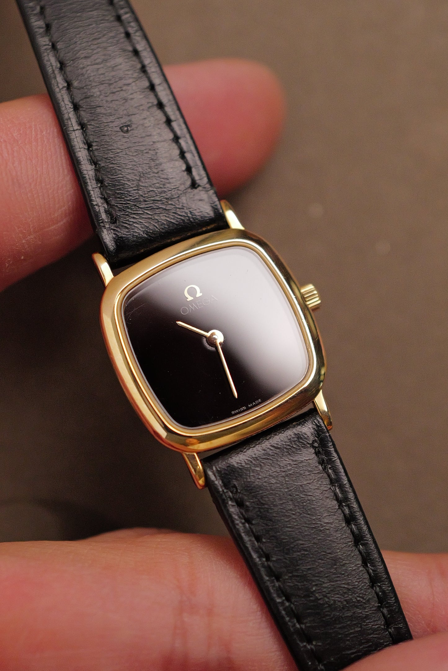 Omega De-ville "Onyx Cushion" Circa. 1990s