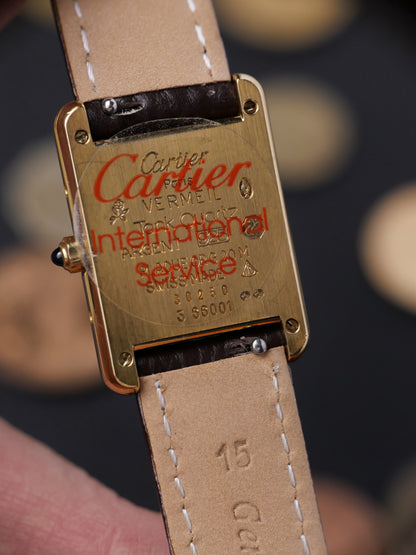 Cartier Must de Cartier Tank Vermeil “Champagne Art Deco” SM (circa 1980s)