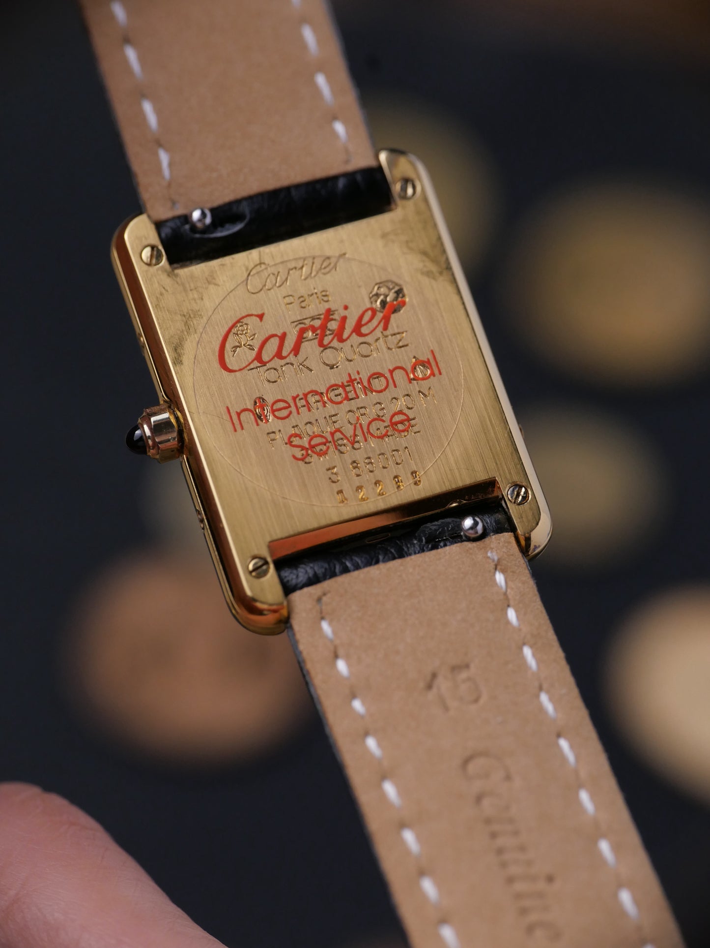 Cartier Must de Cartier Tank Vermeil “Plain Bordeaux” SM (circa 1980s)